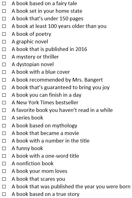 Reading Challenge List2