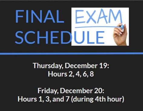 Final Exam Schedule Dec 2019